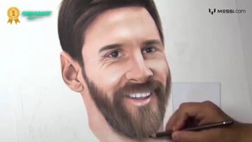 El ganador del retrato a mano de Messi: simplemente brutal