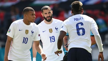 Mbapp&eacute;, Benzema y Pogba.