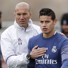 Zidane se niega a hablar sobre James: "No está aquí"