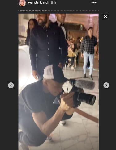 Kylian Mbappé fotografiando al hijo de Mauro y Wanda Icardi.