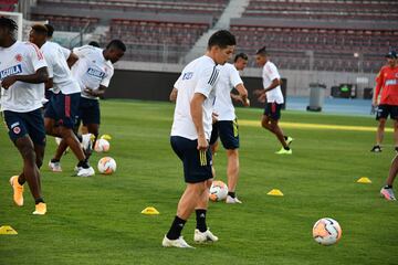 La Selección Colombia entrenó en el Estadio Nacional de Chile antes de enfrentar a la Roja de Reinaldo Rueda por la fecha 2 de Eliminatorias.