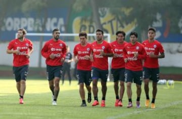 La Selección durante su práctica del miércoles en Juan Pinto Durán.