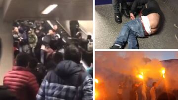 Salvaje pelea callejera entre ultras del Besiktas y el Napoli