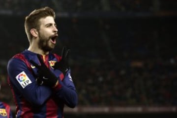 3-1. Piqué celebró el tercer tanto.