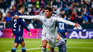 Vallejo celebra su gol.