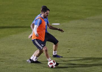 Isco durante el entrenamiento. 