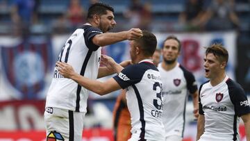 Buenos Aires, 8 de abril 2017
 San Lorenzo vs Sarmiento en el Nuevo Gasometro 
 Festejos del penal de Ortigoza
 Foto Ortiz Gustavo
 