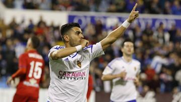 &Aacute;ngel celebra un gol esta temporada.