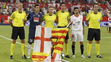 19/08/17 PARTIDO PRIMERA DIVISION
SEVILLA - ESPANYOL
ARBITROS CAPITANES JAVI LOPEZ HERNANDEZ HERNANDEZ JESUS NAVAS