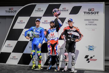 Johann Zarco, Joan Mir y Aleix Espargaró.