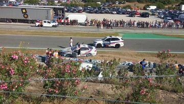 El Safety Car tuvo un accidente en el warm up de MotoGP en Jerez.