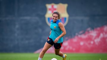 Mariona Caldentey vuelve a entrenar con el grupo. (Foto: FC Barcelona).