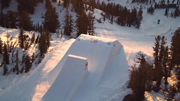 Salto de 30 metros en Mammoth Mountain