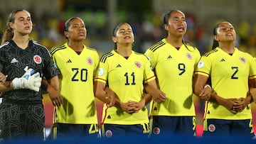 Selección Colombia Femenina en un partido de la Copa América 2022.