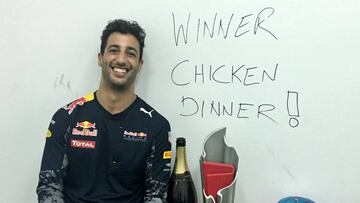 Ricciardo se regala pollo para cenar tras su victoria en Sepang