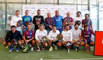 Exjugadores de Real Madrid y Barcelona en el 'Desafío Nacex' por el Clásico del domingo.