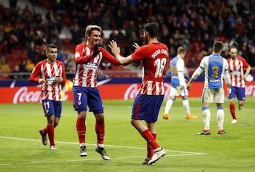 4-0. Griezmann connects with Felipe Luis' cross to score his fourth of the night.