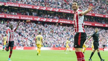 Jugadores del Athletic en un partido de LaLiga Santander.