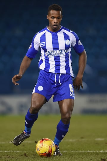 José Semedo en un partido entre el Sheffield Wednesday y el Birmingham City.