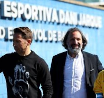 Tamudo y Rufete, en la Ciudad Deportiva Dani Jarque, donde trabajan juntos.