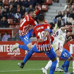 Reparto de puntos en El Molinón en un partido entretenido e intenso