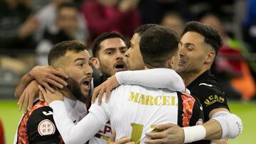 ElPozo celebra su victoria ante el Jimbee Cartagena en la Copa de España.