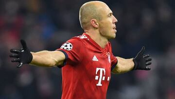 El jugador holand&eacute;s del Bayern Munich, Arjen Robben, durante un partido.