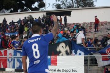 El duelo entre Rangers y Universidad de Chile fue suspendido por los incidentes en la tribuna.