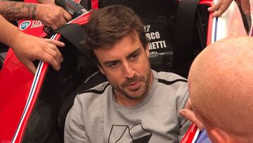Fernando Alonso subido al IndyCar del equipo Andretti.