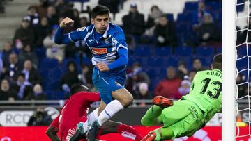 Gerard moreno marca el &uacute;nico gol del encuentro contra el Getafe.