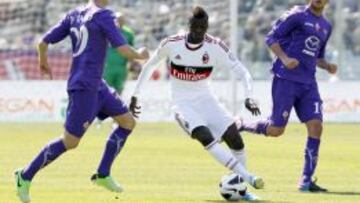El delantero del Milan, en un encuentro ante la Fiorentina.
