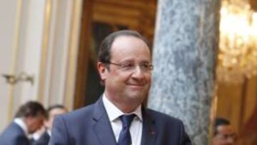 Hollande, durante un congreso.