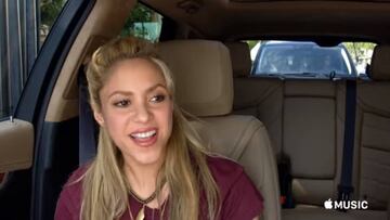 Shakira en el programa del "Carpool Karaoke" de Apple Music que protagonizó con el cómico Trevor Noah y que fue grabado en Barcelona