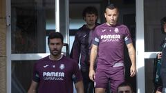 Cazorla e Iborra, durante un entrenamiento del Villarreal.