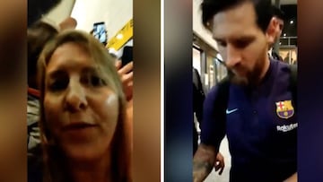 Una seguidora de Rosario le grita "pecho frío" a Messi en su cara