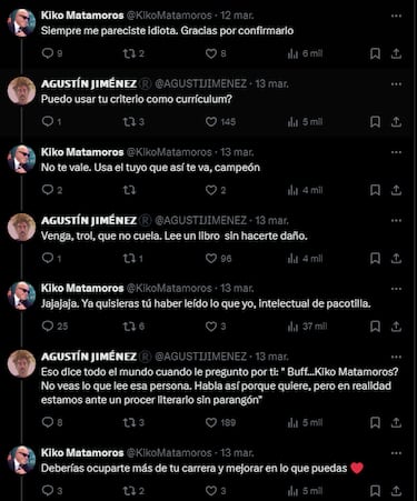 Kiko Matamoros y Agustín Jiménez se pican en redes: “Lee un libro sin hacerte daño”