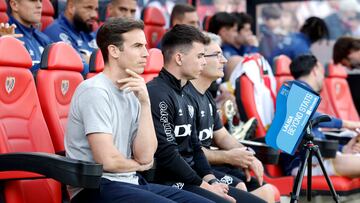 Íñigo, en su estreno como técnico del Rayo.