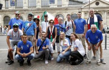 La afición italiana se prepara para enfrentarse a España