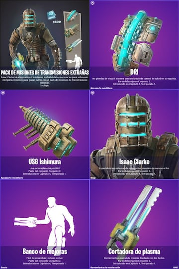 Todos los objetos de Isaac Clarke de Dead Space en Fortnite