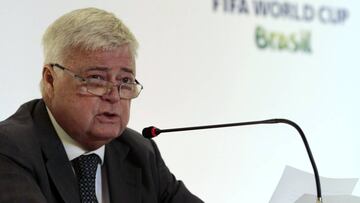 Teixeira, expresidente de la CBF, durante una rueda de prensa.