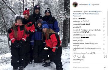 La familia de Fernando Morientes disfruta del nevado y frío paisaje de Laponia. 