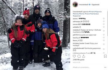 La familia de Fernando Morientes disfruta del nevado y frío paisaje de Laponia.