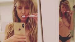 Heidi Klum triunfa en Instagram con su forma de cepillarse los dientes.