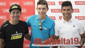 Esteban Chaves, Superman López y Nairo Quintana.