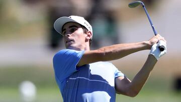 WHITE SULPHUR SPRINGS, WEST VIRGINIA - SEPTEMBER 15: Joaquin Niemann of the Chile plays his second shot into the first hole during the final round of A Military Tribute at The Greenbrier held at the Old White TPC course on September 15, 2019 in White Sulphur Springs, West Virginia. Rob Carr/Getty Images/AFP == FOR NEWSPAPERS, INTERNET, TELCOS & TELEVISION USE ONLY ==