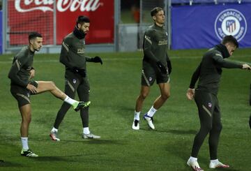 El Atlético de Madrid entrena con la mente puesta en el derbi contra el Real Madrid