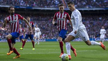 Imagen del derbi de febrero entre el Real Madrid y el Atlético.