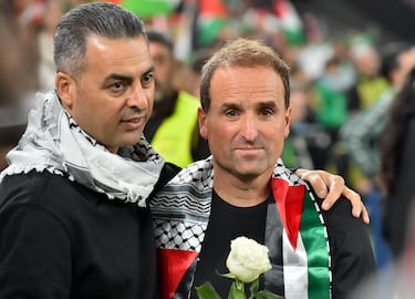 Ehab Abu Jazar y Arrasate, los seleccionadores del encuentro.