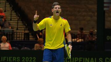 Nicol&aacute;s Mej&iacute;a pierde el primer punto de la serie de Copa Davis entre Estados Unidos y Colombia.