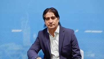 Marco Garcés posa para AS en la Ciudad Deportiva Afouteza.